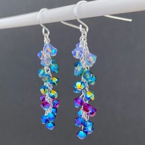 Handmade Mermaid Ombre Swarovski Earrings
